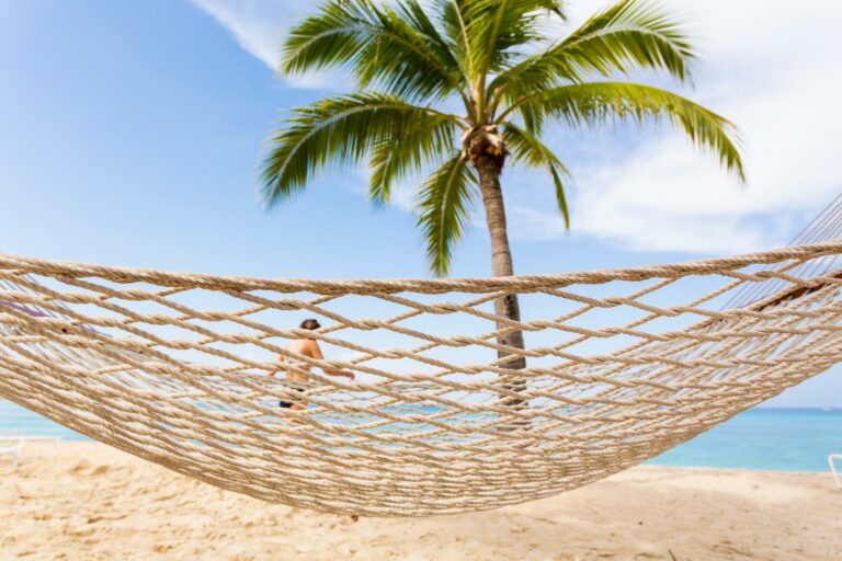 Hammock at the beach. Choose citizenship by investment in Dominica