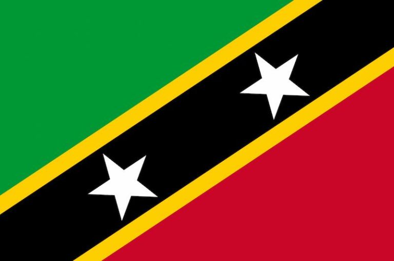 The saint kitts and nevis flag