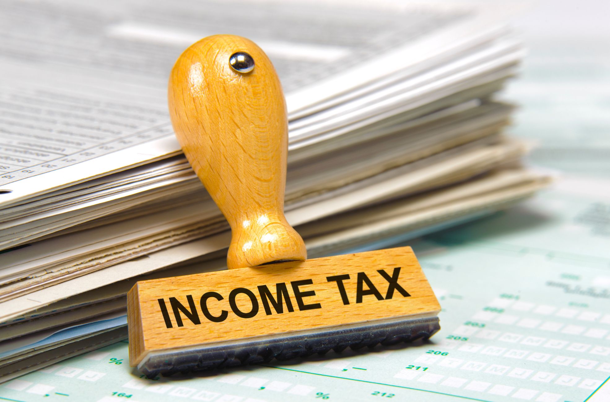 Stock Photo Showing Tax Income