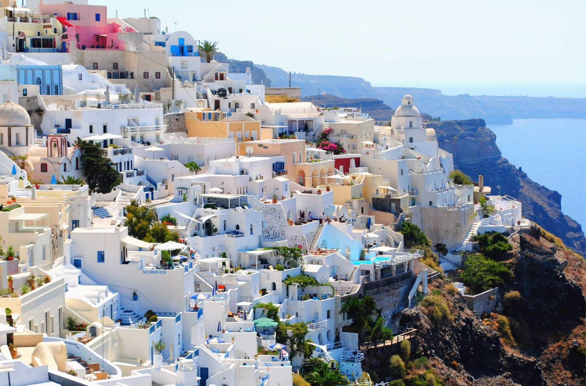 Houses In Greece On Mountain