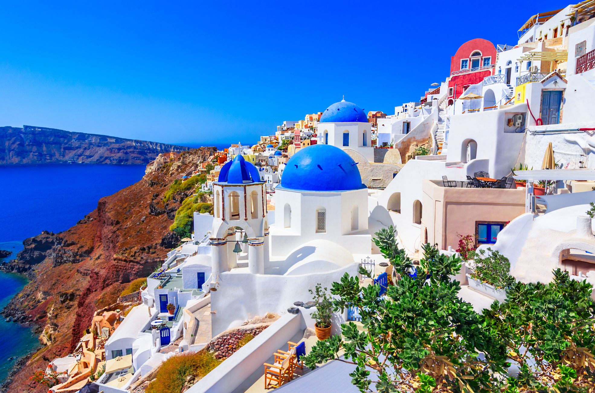 Greek Villas Blue Sky