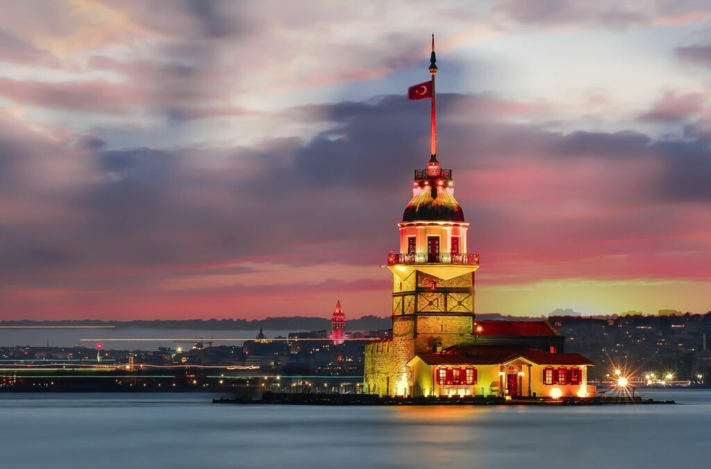 Istanbul In Turkey At Night