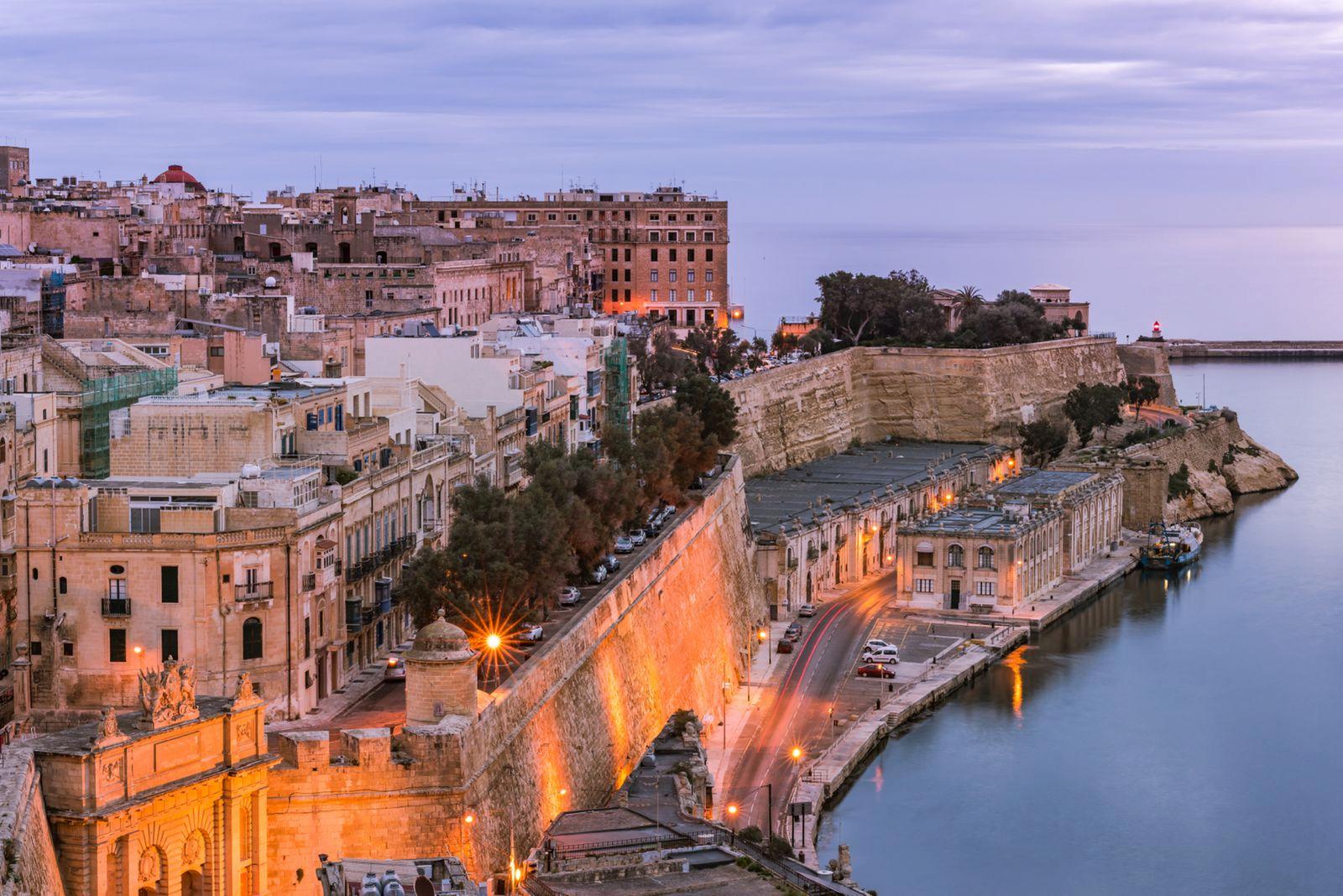 A photo of the coastline in Malta.