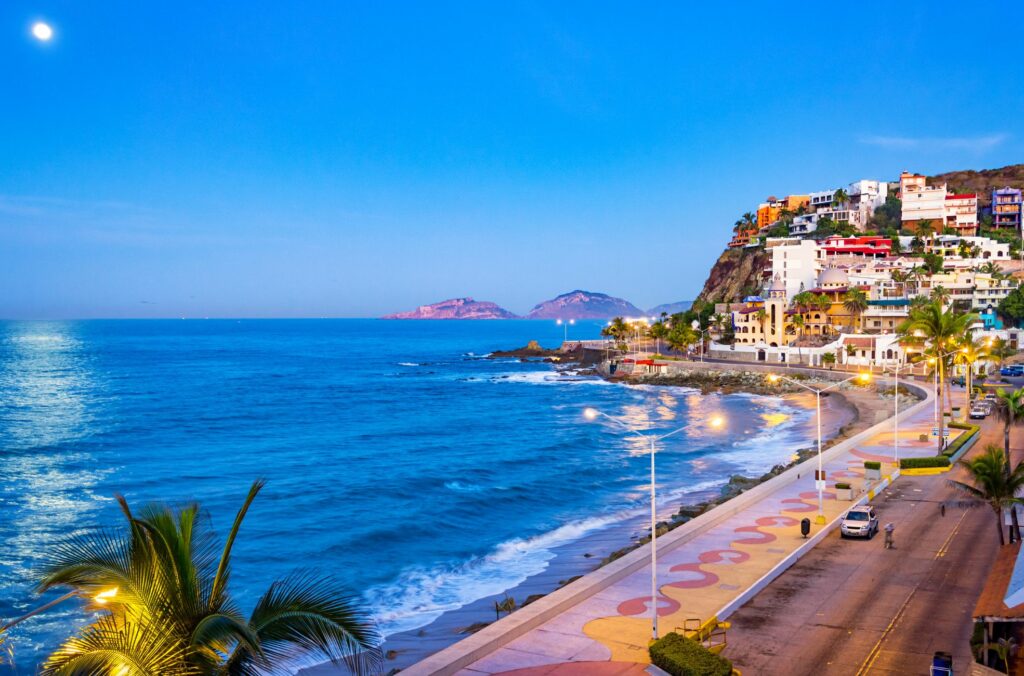 Seaside And City In Mexico