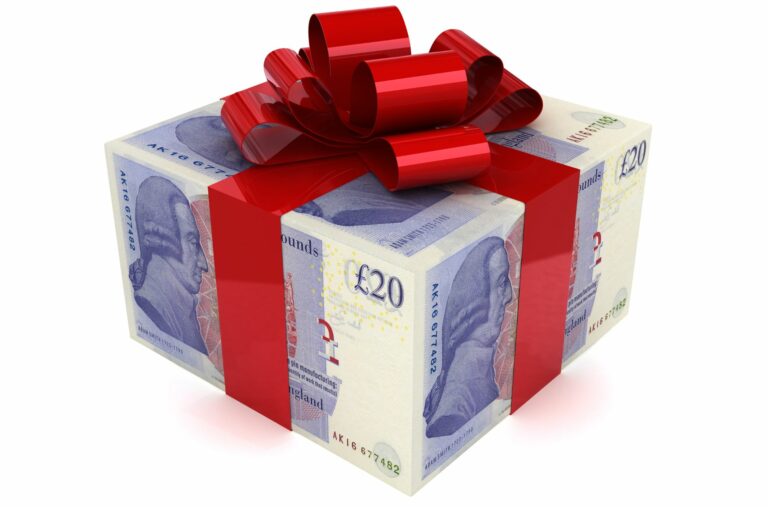 UK Money Made Into Gift