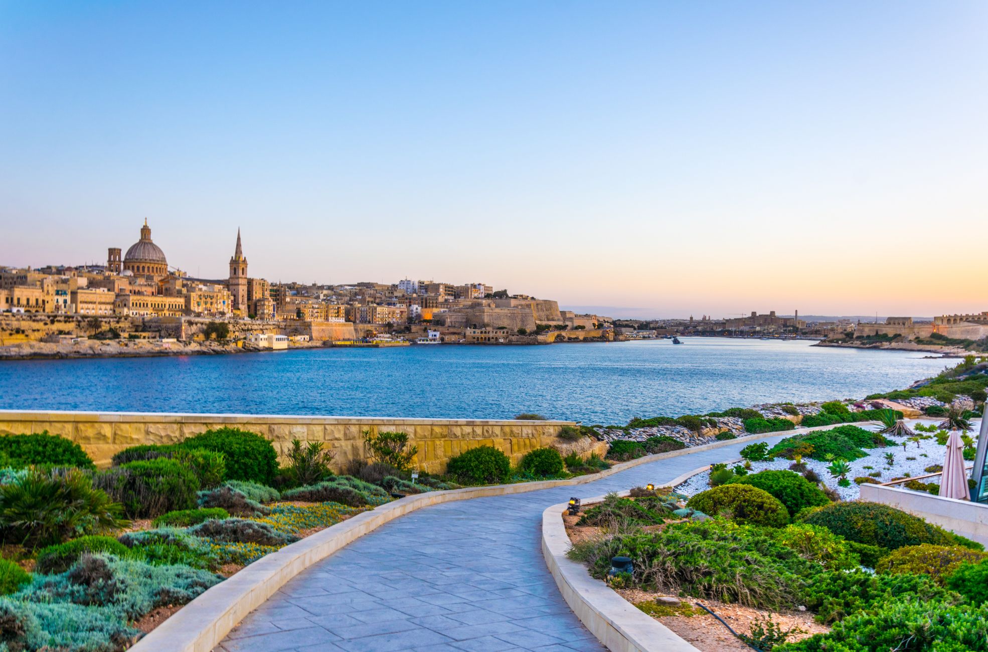 Pathway, Buildings And River In Malta