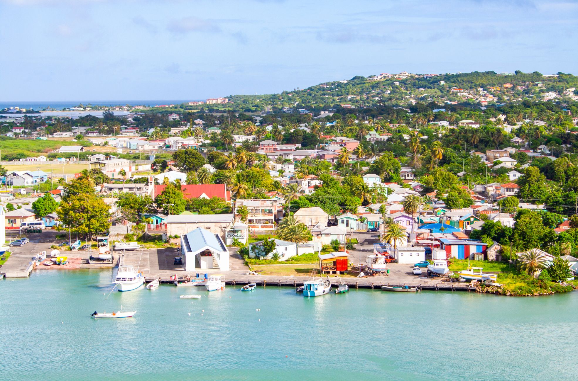 Antigua And Barbuda Housing Near Waterway