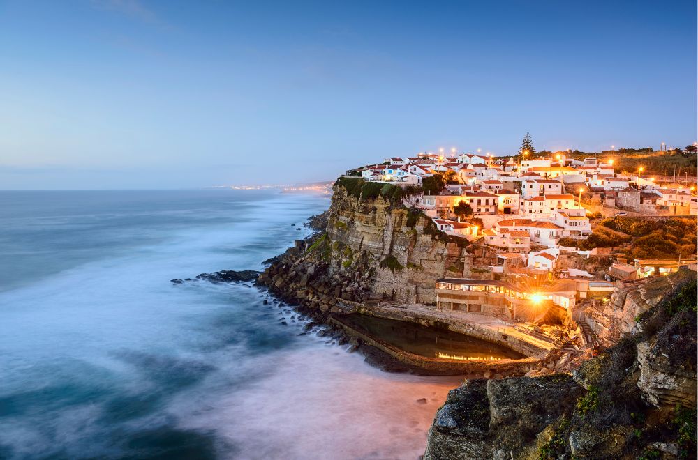Ocean And Houses In Portugal